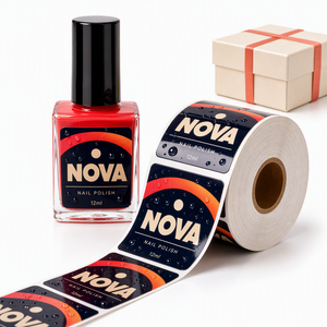 Etiquetas Minimalistas <span class=keywords><strong>para</strong></span> Botellas de Esmalte de Uñas con Estampado en Caliente, Rollo de <span class=keywords><strong>Vinilo</strong></span> Autoadhesivo Resistente al Agua y al Aceite, Cualquier Tamaño, Fabricante - Product Image 2