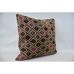 28x28 pulgadas Beige bohemio Kilim Patchwork almohada patrón Vintage lana tejida a mano técnica - Product Image 2