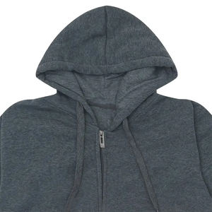 Top Trending Plus Size Plain Hoodies For <b>Boys</b> Gray Color Full Zip <b>Up</b> Cotton Fleece Warm Winter Adult Men's Hoodies - Product Image 3