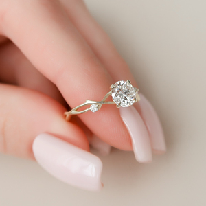 Bague en diamant moissanite 2 carats 3mm personnalisée en usine bijoux de fête d'anniversaire de mariage en or jaune et blanc - Product Image 2