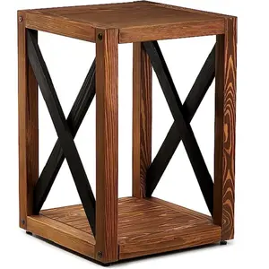 定制手工木质方形十字桌架客厅装饰中心桌厨房餐桌茶