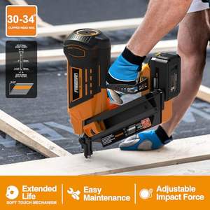 Cloueur sans fil 20V sans balais à double mode pour charpente, batterie lithium-ion 4.0Ah, clous de 3-1/2 pouces à 34 degrés, avec réglage de profondeur pour OEM - Product Image 4