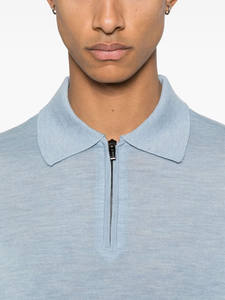 Pull en maille pour homme en coton 100% doux, personnalisé avec logo, décontracté, de haute qualité, pour le printemps et l'hiver, uni, avec fermeture éclair, OEM - Product Image 4