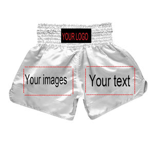 กางเกงขาสั้นเล่นยิมผ้าโพลีเอสเตอร์ของผู้ชายขาวดำสำหรับฝึกซ้อมฟิตเนสวิ่ง - Product Image 6