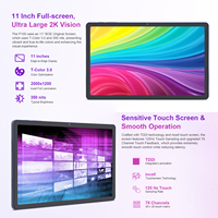 C idea Fabricante 11 pulgadas Tablet Octa Core 12GB + 128GB WIFI 5 + 13MP Cámaras duales Android 13 Tablet para adultos con Sim (gris)