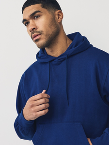 New Blue Custom Hoodies Wholesale High Quality 100% Cotton Fashion Heavyweight Casual Men's Hoodies - Product Image 4