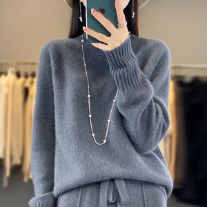 New Style 100% Cotton Fleece Digital Printing Women Button up Collar Pullover Sweater <b>Warm</b> Loose Solid Color Knit <b>Jumper</b> Winter - Product Image 5