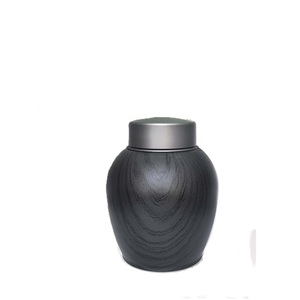 Urne en bois de métal de style américain avec couvercle noir Option économique pour les cendres Fourniture funéraire crématoire indienne - Product Image 4