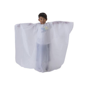 ผ้าคลุมตัดผมเด็กแบบกันน้ำ สีขาว ลายกากบาท รุ่นพื้นฐาน - Product Image 2