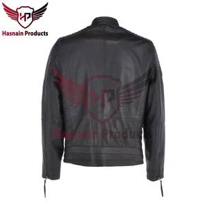 Veste de motard en cuir noir personnalisée unique pour hommes, matière supérieure, vêtements d'extérieur de moto élégants avec bord ultime, style High Street - Product Image 3