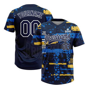 Jersey de Softbol Personalizado de Alta Calidad con Dos Botones, Transpirable, para Deportes al Aire Libre, Talla Grande para Adultos, 100% Poliéster - Product Image 6