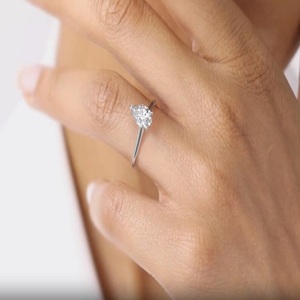 Igi 10K แหวนหมั้นเพชรที่โตในห้องปฏิบัติการสีขาวทองสำหรับทำเครื่องประดับเพชรในห้องปฏิบัติการสี F VS1ความชัดเจนสำหรับการทำเครื่องประดับ - Product Image 1