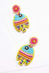 Boucles d'oreilles brodées à la main pour femmes - Product Image 5