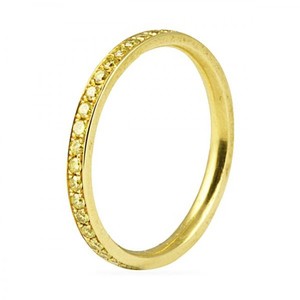 แหวนทองแบบสั่งทำดีไซน์คลาสสิกแหวนทอง14K ประดับเพชรสีเหลืองทอง14K แหวนแต่งงานสำหรับเธอ - Product Image 2