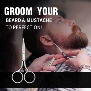 Façonnage et coiffage des sourcils sans effort avec ciseaux à sourcils à pointe incurvée Ciseaux à lame droite sûrs et efficaces - Product Image 2