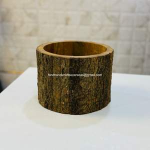 เทียนหอมในโถไม้ลายตอก ใช้ตกแต่งบ้าน ผลิตและจัดจำหน่ายโดย HHO - Product Image 3