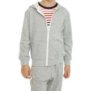 Conjunto de chándal con logotipo personalizado para niños, chándales de lana hechos a medida para niños, chándal infantil al por mayor, conjunto de 2 piezas - Product Image 3