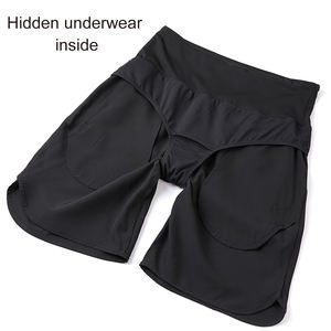 Shorts de gymnastique taille haute XL pour femmes nouveau Design sans couture Shorts d'entraînement couleur unie Spandex matériel respirant décontracté Yog - Product Image 3