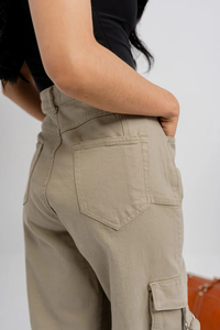 Pantalons en jean haute performance, respirants, décontractés, pour femmes, coupe ample, pantalons cargo, 2025, service OEM, prix bas, OEM - Product Image 3