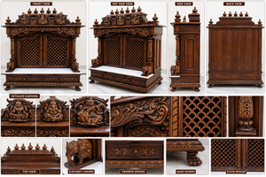Handmade Indian Teak Wood Handicraft Temples Buy Indian Teak Wooden Temples/<b>Mandir</b> Traditional Teak Wooden Temples for Home USA - Product Image 4