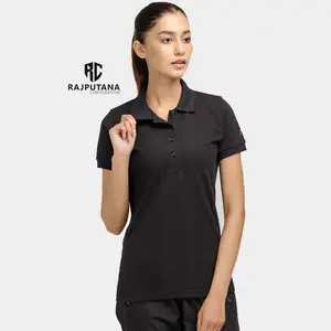 Hoge Kwaliteit Sportkleding Korte Mouw Katoen Polyester Vrouwen Poloshirt Kleur Uniform Golf Poloshirt Vrouwen