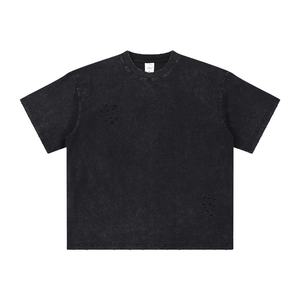 Camiseta de calle de manga corta informal de algodón 100% de marca de moda americana transfronteriza de alta calidad, 280g, tejido suelto lavado al agua - Product Image 6