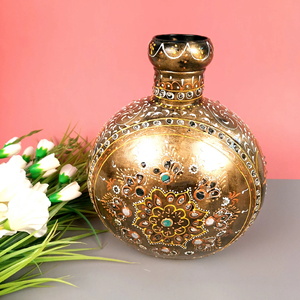 Metal con jarra diseño florero elegante decorativo latón Metal florero boda decoración centro de mesa - Product Image 1