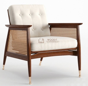 Nouvelle vente chaude mode moderne Simple minimaliste velours confort tissu bois massif chambre salon inclinable chaise longue - Product Image 1