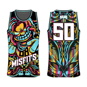 Maillot de basket-ball personnalisé OEM vente en gros maillot de jeu sur mesure avec impression par sublimation polyester gilet d'équipe de basket-ball - Product Image 3