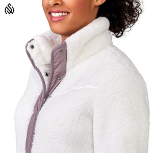 Premium Winter Outdoor Solid Color Sherpa <b>Fleece</b> Coat Jacket Warm breathable Women <b>Fleece</b> Jacket - Product Image 4