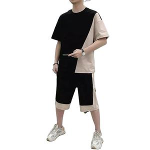 T-shirt pour homme en coton éponge délavé Short d'été sur mesure Ensemble t-shirt et short délavés à l'acide pour homme - Product Image 4