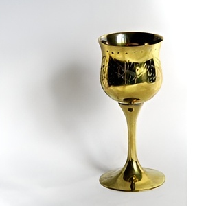 Meilleure vente Gobelet en métal en laiton poli brillant argent et or Gobelet à vin idéal pour les fournitures de bar et de verres - Product Image 1