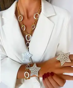 Bohomain collana e bracciale di alta qualità noi spedizione Design Fedex Ups prodotto all'ingrosso migliore qualità placcato argento o oro