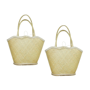 กระเป๋าผักตบชวาสานมือจุของได้เยอะกระเป๋าช้อปปิ้งประจำวันหรือชายหาด - Product Image 1