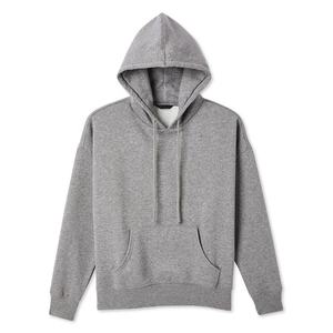 Sudadera con capucha de bolsillo de canguro de manga completa de alta calidad al por mayor personalizada para mujer con top de patrón liso 3D - Product Image 1