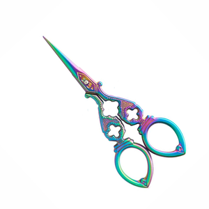 Mini ciseaux professionnels revêtus de couleur titane ciseaux de broderie de couture polyvalents fantaisie avec poignée en acier tranchant de qualité bricolage - Product Image 1