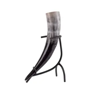 Excellent Quality Home and Hotel Elegant Drinking Horns with Metal Stand at Wholesale Prices from India