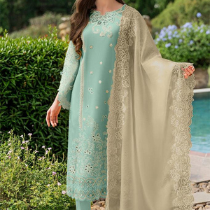 ÚLTIMO MODELO FABZONE - Traje Salwar de Diseño con Lentejuelas de Alta Calidad para Mujer, Estilo Georgatte, para Uso Diario/Fiestas, Estilo Indio/Pakistaní - Product Image 1