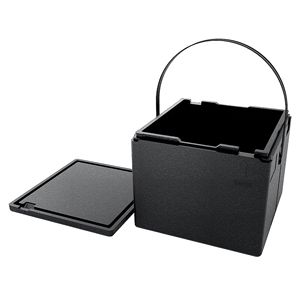 Insulated Food Pan Carrier - Pizza transport box - <b>Top</b> <b>loading</b> - for 8 pizzas 40cm - 480x480x405mm - Product Image 1