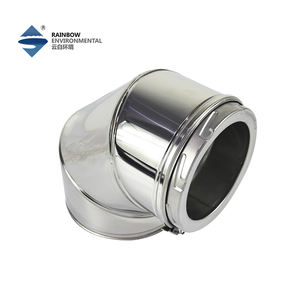Coudière d'échappement Rainbow Chimney 6'' en acier inoxydable à double paroi <span class=keywords><strong>pour</strong></span> <span class=keywords><strong>tuyau</strong></span> <span class=keywords><strong>de</strong></span> poêle, 30/90 degrés, argent, garantie 5 ans - Product Image 5