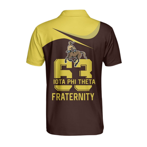 Camiseta Polo Premium Iota Phi Theta 1963 Bordada, Fraternidad Griega, Camiseta Universitaria Masculina de la Ivy League - Product Image 2