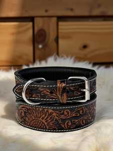 ปลอกคอสุนัขหนังแท้สไตล์ตะวันตก งานแฮนด์เมดคุณภาพพรีเมียม พร้อมการตกแต่งอย่างหรูหรา - Product Image 2