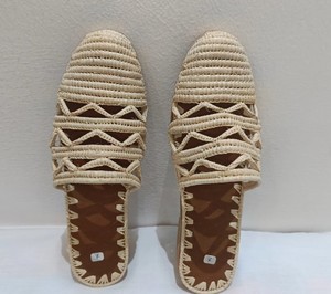 Chaussures raphia marocaines, pantoufles raphia, cadeau d'anniversaire, pantoufles rafia traditionnelles - Product Image 2