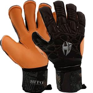 Professional Children's Soccer Goalkeeper Gloves Custom Logo Printed Cut Flat Palm Sports Training Gloves Leather Protection - Product Image 1