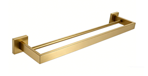 <span class=keywords><strong>Accesorios</strong></span> de <span class=keywords><strong>Baño</strong></span> Contemporáneos en Oro Cepillado, 3 Piezas, Toallero Doble, Portarrollos de Papel Higiénico, <span class=keywords><strong>Acero</strong></span> <span class=keywords><strong>Inoxidable</strong></span> - Product Image 4