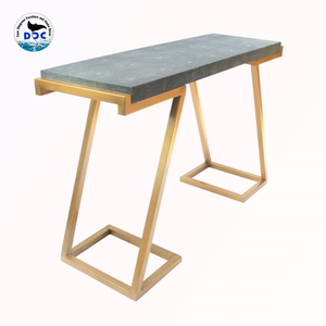 Muebles de estilo moderno de lujo Rectángulo Faux Shagreen Escritorio/Tocador Consola Mesa para sala de estar Hotel Hall de Vietnam - Product Image 3