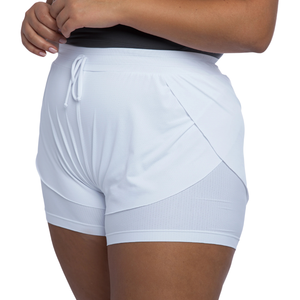 Shorts Deportivos de Talla Grande con Paneles de Malla, Cintura Alta, Transpirables, para Gimnasio, Entrenamiento, con Ajuste Cómodo y Elástico - Product Image 3