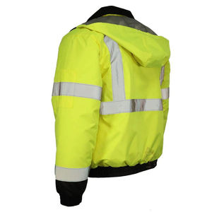 Veste de travail d'hiver coupe-vent ignifuge avec conception fluorescente réfléchissante haute visibilité vêtements de sécurité chauds personnalisés - Product Image 6