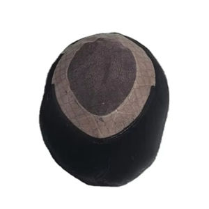 Toupet en cheveux humains Remy indiens de style Yaki Taz Hair BD, trame unique pour système capillaire pour hommes en dentelle - Product Image 6