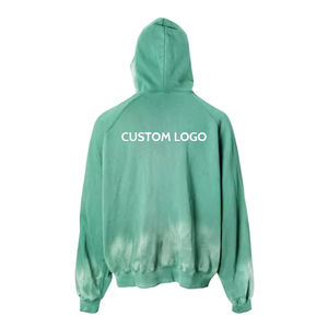 OEM muestra gratis Sudadera con capucha 100% algodón en blanco de gran tamaño Zip Up Vintage Acid Wash Sun Faded Hoodies para hombres - Product Image 4